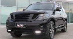 64 549 р. Накладка на передний бампер Impul Nissan Patrol 6 Y62 дорестайлинг (2010-2014) (Неокрашенная)  с доставкой в г. Москва. Увеличить фотографию 2