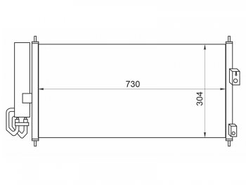Радиатор кондиционера SAT Nissan (Нисан) Primera (Примера) ( 3 седан,  3 универсал) (2001-2008) 3 седан, 3 универсал P12, P12