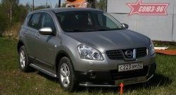 4 409 р. Декоративная накладка на передний бампер Souz-96  Nissan Qashqai  1 (2007-2010) дорестайлинг  с доставкой в г. Москва. Увеличить фотографию 1