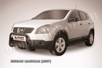 14 849 р. Кенгурятник d57 низкий Nissan Qashqai 1 дорестайлинг (2007-2010) (Цвет: серебристый)  с доставкой в г. Москва. Увеличить фотографию 1