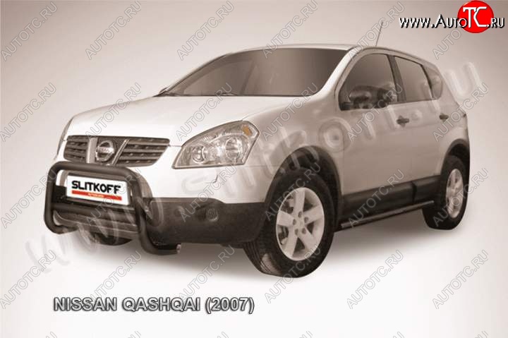 14 849 р. Кенгурятник d57 низкий Nissan Qashqai 1 дорестайлинг (2007-2010) (Цвет: серебристый)  с доставкой в г. Москва