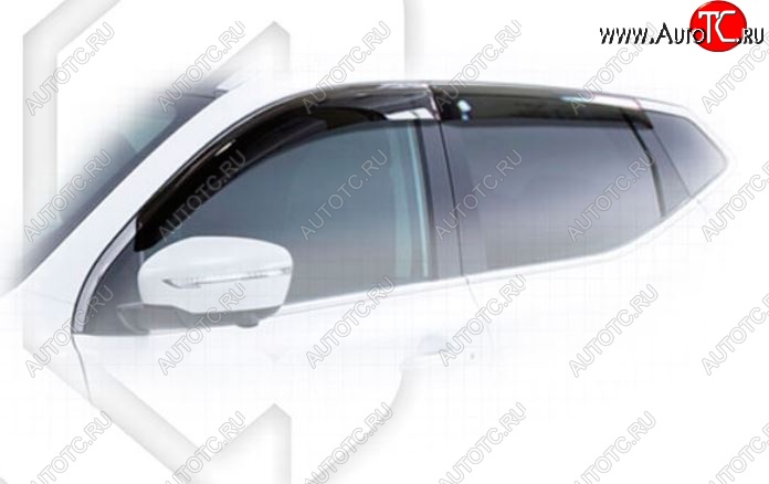 1 999 р. Дефлектора окон CA-Plastic  Nissan Qashqai  2 (2013-2019) J11 дорестайлинг (Classic полупрозрачный)  с доставкой в г. Москва