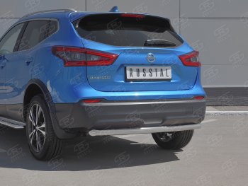 15 699 р. Защита заднего бампера (Ø63 мм, нержавейка) SLITKOFF Nissan Qashqai 2 J11 рестайлинг (2017-2022)  с доставкой в г. Москва. Увеличить фотографию 2