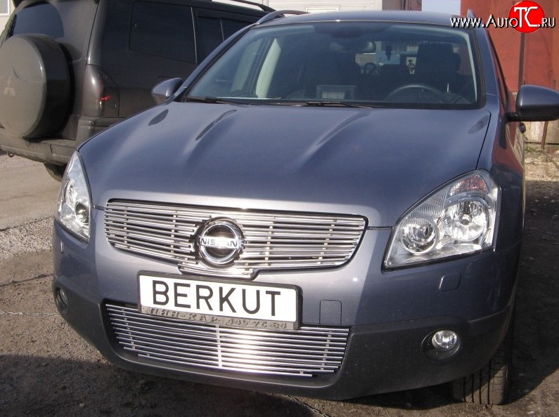 4 799 р. Декоративная вставка воздухозаборника Berkut  Nissan Qashqai +2  1 (2008-2010) J10 дорестайлинг  с доставкой в г. Москва