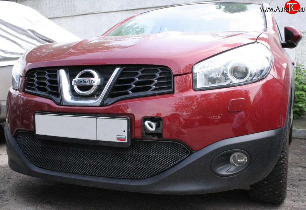 3 899 р. Сетка на бампер Novline Nissan Qashqai 1 J10 рестайлинг (2010-2013)  с доставкой в г. Москва