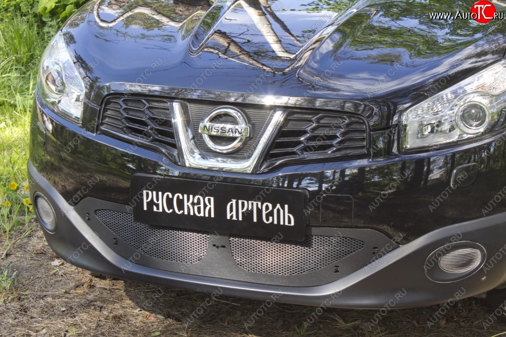 1 799 р. Защитная сетка решетки переднего бампера РА Nissan Qashqai 1 J10 рестайлинг (2010-2013)  с доставкой в г. Москва