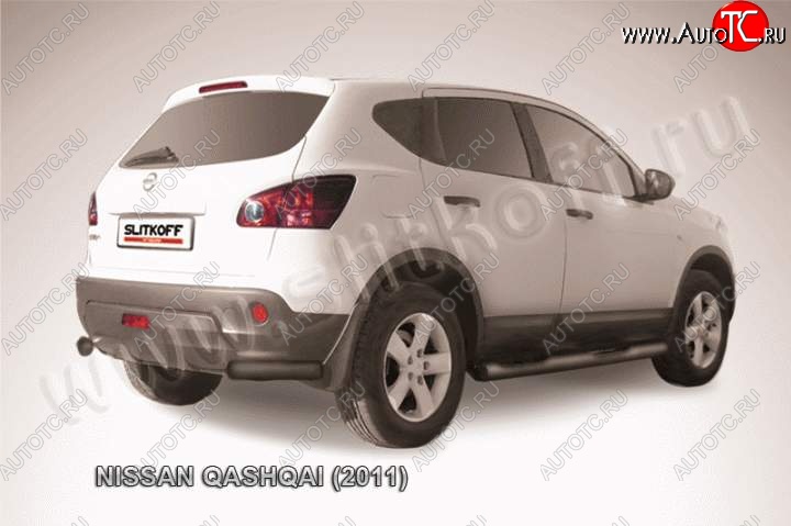 4 999 р. Уголки d57  Nissan Qashqai  1 (2010-2013) J10 рестайлинг (Цвет: серебристый)  с доставкой в г. Москва