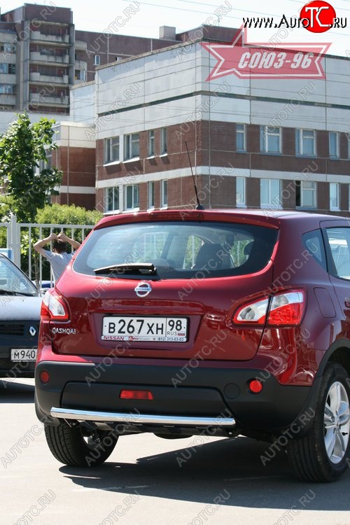 15 929 р. Защита заднего бампера Souz-96 (d60 с элементами из профиля) Nissan Qashqai 1 J10 рестайлинг (2010-2013)  с доставкой в г. Москва