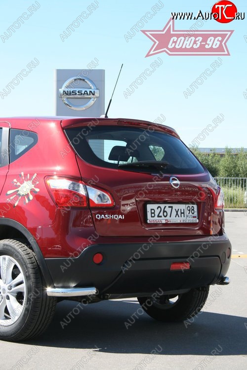 9 494 р. Защита заднего бампера из боковых уголков Souz-96 (d60) Nissan Qashqai 1 J10 рестайлинг (2010-2013)  с доставкой в г. Москва