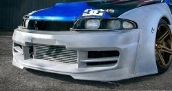 24 599 р. Передний бампер Rocket Banny Nissan Skyline R33 (1993-1998) (Неокрашенный)  с доставкой в г. Москва. Увеличить фотографию 2