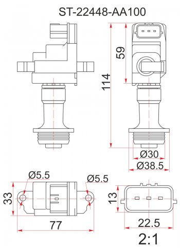 Катушка зажигания (RB20DE / RB25DE) SAT Nissan (Нисан) Skyline (Скайлайн)  R34 (1999-2002) R34