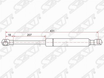 Газовый упор капота SAT Nissan Teana 1 J31 дорестайлинг (2003-2005)