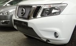 1 539 р. Нижняя сетка на бампер Russtal (хром) Nissan Terrano D10 рестайлинг (2016-2022)  с доставкой в г. Москва. Увеличить фотографию 2