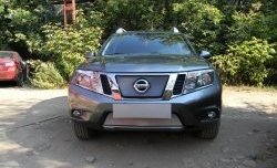 1 539 р. Нижняя сетка на бампер Russtal (хром) Nissan Terrano D10 рестайлинг (2016-2022)  с доставкой в г. Москва. Увеличить фотографию 4