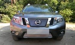 1 599 р. Сетка в решетку радиатора Russtal  Nissan Terrano  D10 (2013-2022) дорестайлинг, рестайлинг (хром)  с доставкой в г. Москва. Увеличить фотографию 2