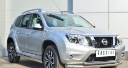 15 849 р. Защита переднего бампера (2 трубыØ63 и 42 мм, нержавейка) SLITKOFF  Nissan Terrano  D10 (2013-2022) дорестайлинг, рестайлинг  с доставкой в г. Москва. Увеличить фотографию 4