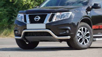 18 249 р. Защита переднего бампера Petroil Tuning (d63, волна)  Nissan Terrano  D10 (2013-2022) дорестайлинг, рестайлинг (Нержавеющая полированная сталь)  с доставкой в г. Москва. Увеличить фотографию 3