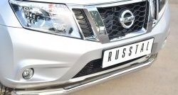 13 249 р. Одинарная защита переднего бампера диаметром 63 мм SLITKOFF Nissan Terrano D10 дорестайлинг (2013-2016)  с доставкой в г. Москва. Увеличить фотографию 2