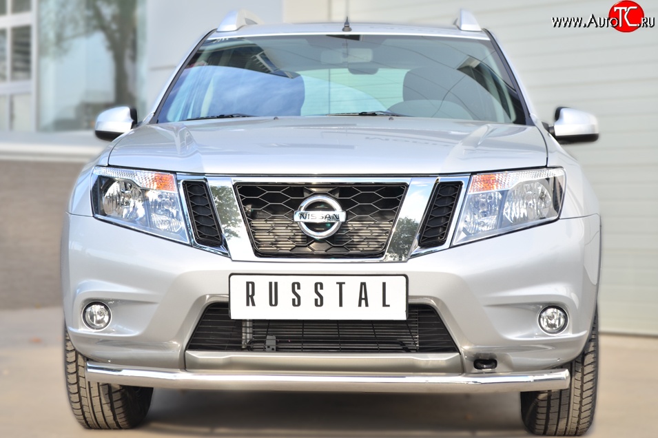 13 249 р. Одинарная защита переднего бампера диаметром 63 мм SLITKOFF  Nissan Terrano  D10 (2013-2022) дорестайлинг, рестайлинг  с доставкой в г. Москва