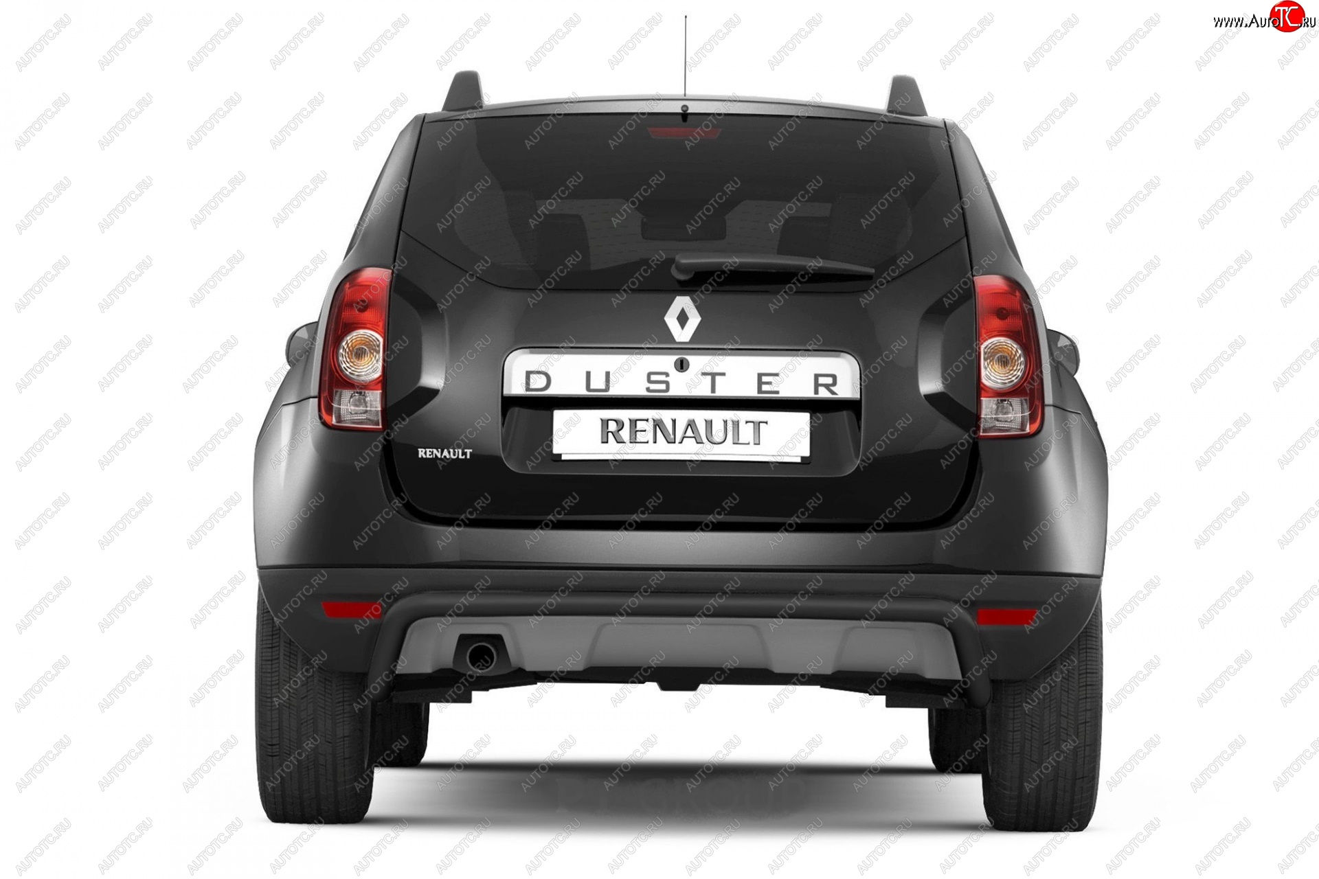 4 299 р. Защита заднего бампера Petroil Tuning (d51) Renault Duster HS рестайлинг (2015-2021) (Сталь с полимерным покрытием, цвет: Серебристый (Искра))  с доставкой в г. Москва