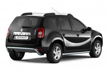 4 299 р. Защита заднего бампера Petroil Tuning (d51) Renault Duster HS рестайлинг (2015-2021) (Сталь с полимерным покрытием, цвет: Серебристый (Искра))  с доставкой в г. Москва. Увеличить фотографию 2