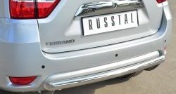 14 399 р. Одинарная защита заднего бампера из трубы диаметром 63 мм SLITKOFF Nissan Terrano D10 дорестайлинг (2013-2016)  с доставкой в г. Москва. Увеличить фотографию 2