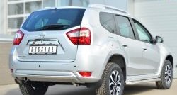 14 399 р. Одинарная защита заднего бампера из трубы диаметром 63 мм SLITKOFF Nissan Terrano D10 дорестайлинг (2013-2016)  с доставкой в г. Москва. Увеличить фотографию 4