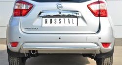 Одинарная защита заднего бампера из трубы диаметром 63 мм SLITKOFF Nissan (Нисан) Terrano (Террано)  D10 (2013-2022) D10 дорестайлинг, рестайлинг