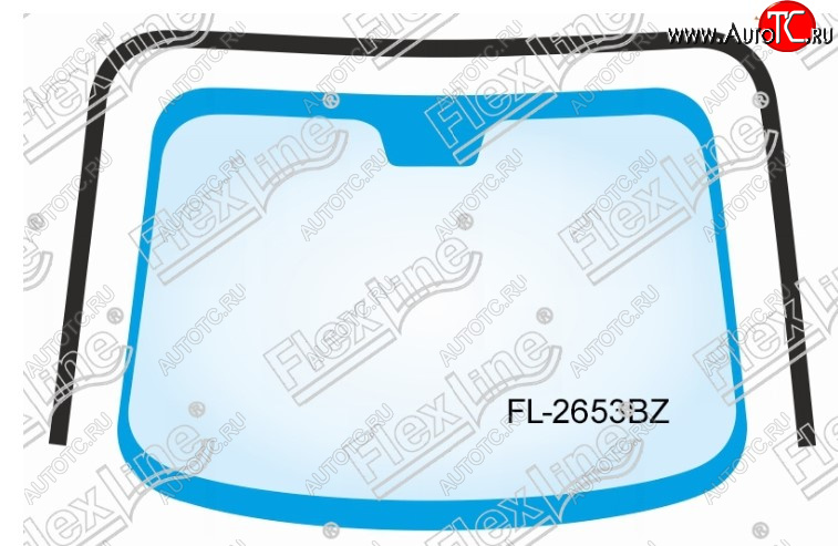 2 569 р. Молдинг лобового стекла FlexLine Nissan Tiida 1 седан C11 рестайлинг (2010-2014)  с доставкой в г. Москва