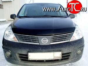 4 599 р. Дефлектор капота NovLine Nissan Tiida 1 хэтчбэк C11 дорестайлинг, Япония (2004-2007)  с доставкой в г. Москва