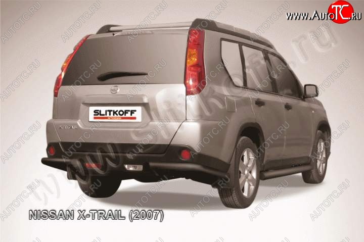 6 999 р. Уголки d57 Nissan X-trail 2 T31 дорестайлинг (2007-2011) (Цвет: серебристый)  с доставкой в г. Москва