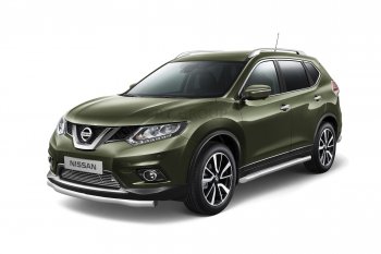 7 699 р. Накладка на решетку переднего бампера Petroil Tuning  Nissan X-trail  3 T32 (2013-2018) дорестайлинг (Без парктроника)  с доставкой в г. Москва. Увеличить фотографию 2