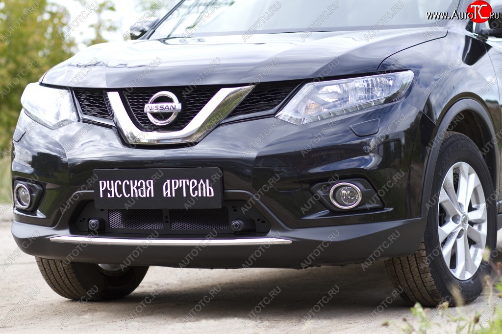 1 789 р. Защитная сетка решетки переднего бампера РА Nissan X-trail 3 T32 рестайлинг (2017-2022)  с доставкой в г. Москва