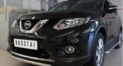 16 499 р. Защита переднего бампера (Ø42 мм волна, нержавейка) SLITKOFF Nissan X-trail 3 T32 дорестайлинг (2013-2018)  с доставкой в г. Москва. Увеличить фотографию 2