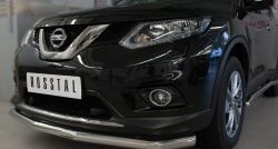 15 999 р. Одинарная защита переднего бампера диаметром 63 мм SLITKOFF Nissan X-trail 3 T32 дорестайлинг (2013-2018)  с доставкой в г. Москва. Увеличить фотографию 2