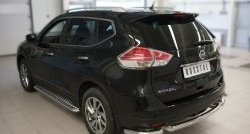 15 999 р. Одинарная защита заднего бампера из трёх труб диаметром 63 мм SLITKOFF Nissan X-trail 3 T32 рестайлинг (2017-2022)  с доставкой в г. Москва. Увеличить фотографию 4