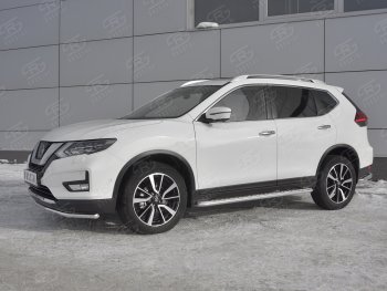 15 249 р. Защита переднего бампера (Ø42 мм, нержавейка) SLITKOFF Nissan X-trail 3 T32 дорестайлинг (2013-2018)  с доставкой в г. Москва. Увеличить фотографию 2