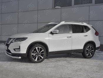 15 699 р. Защита переднего бампера (Ø63 мм, нержавейка) SLITKOFF Nissan X-trail 3 T32 дорестайлинг (2013-2018)  с доставкой в г. Москва. Увеличить фотографию 2