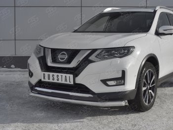 15 699 р. Защита переднего бампера (Ø63 мм, нержавейка) SLITKOFF Nissan X-trail 3 T32 дорестайлинг (2013-2018)  с доставкой в г. Москва. Увеличить фотографию 4