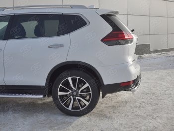 18 449 р. Защита заднего бампера (Ø63 и 42 мм , нержавейка) RUSSTAL Nissan X-trail 3 T32 рестайлинг (2017-2022)  с доставкой в г. Москва. Увеличить фотографию 3