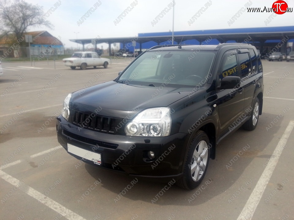 7 299 р. Решетка радиатора GENEFIELD Nissan X-trail 2 T31 дорестайлинг (2007-2011) (Неокрашенная)  с доставкой в г. Москва