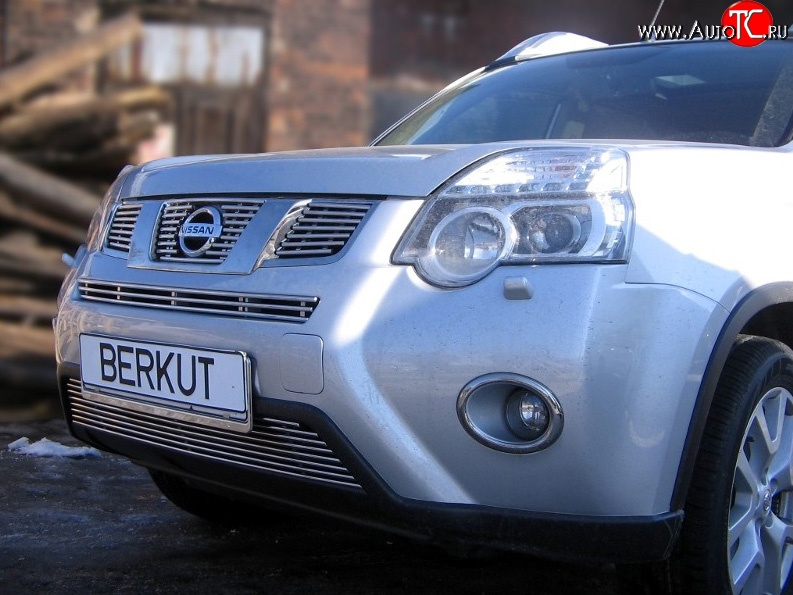 6 999 р. Декоративная вставка воздухозаборника Berkut Nissan X-trail 2 T31 рестайлинг (2010-2015)  с доставкой в г. Москва