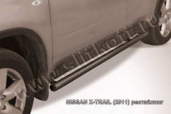 Защита порогов Slitkoff Nissan X-trail 2 T31 дорестайлинг (2007-2011)