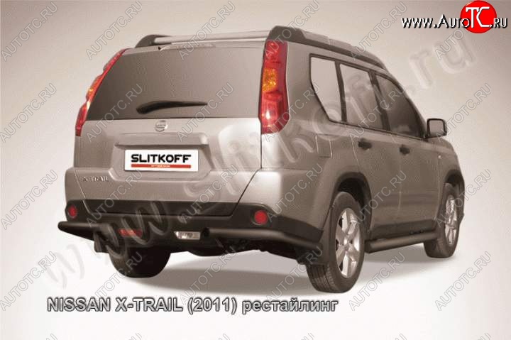 6 999 р. Уголки d57 Nissan X-trail 2 T31 дорестайлинг (2007-2011) (Цвет: серебристый)  с доставкой в г. Москва