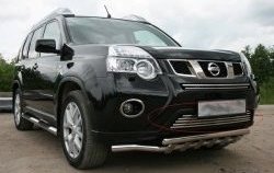 Декоративная вставка воздухозаборника Novline (d16 мм, нижняя) Nissan X-trail 2 T31 рестайлинг (2010-2015)