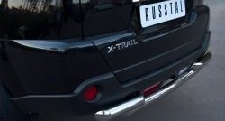 18 649 р. Защита заднего бампера (2 трубы Ø63, нержавейка) SLITKOFF Nissan X-trail 2 T31 рестайлинг (2010-2015)  с доставкой в г. Москва. Увеличить фотографию 2