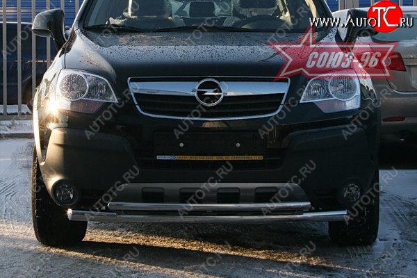 15 299 р. Защита переднего бампера двойная Souz-96 (d460/42) Opel Antara (2006-2010)  с доставкой в г. Москва