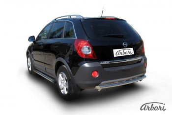 9 809 р. Защита заднего бампера Arbori (нержавейка, 1 труба d57 mm).  Opel Antara (2006-2010)  с доставкой в г. Москва. Увеличить фотографию 2