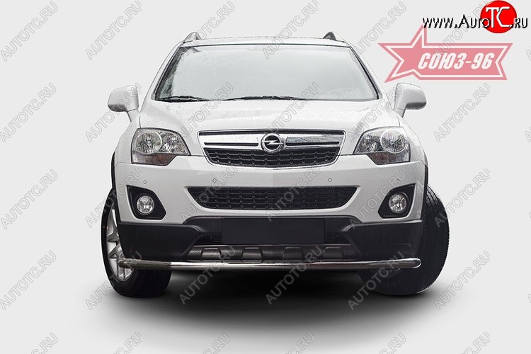 16 469 р. Защита переднего бампера одинарная Souz-96 (d60) Opel Antara рестайлинг (2010-2015)  с доставкой в г. Москва