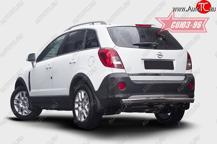 13 994 р. Защита заднего бампера из овальной трубы Souz-96 (в 76х42) Opel Antara рестайлинг (2010-2015)  с доставкой в г. Москва